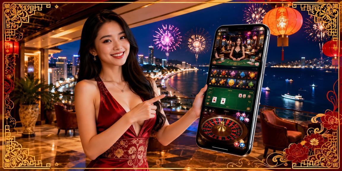 Người dùng truy cập ứng dụng casino lk88 tại bãi biển Vũng Tàu